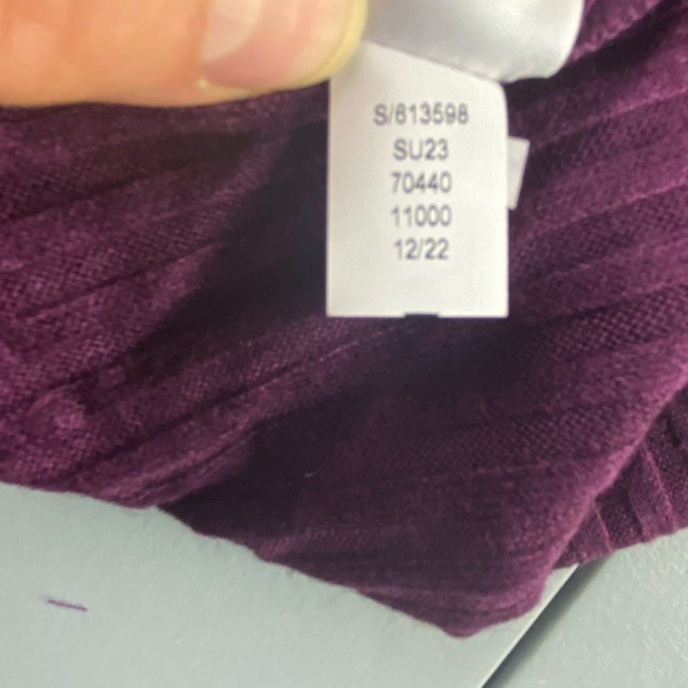 NWT LOFT burgundy wine ribbed short sleeve fall dress wms sz medium - Picture 4 of 13